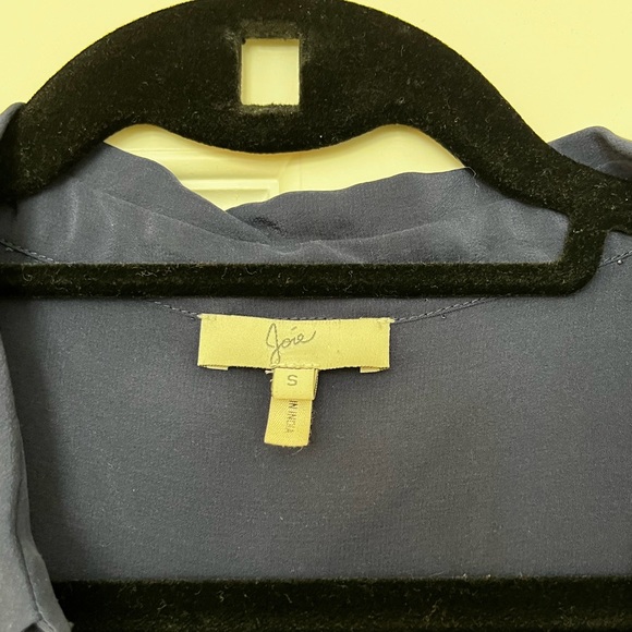 Joie Navy Silk Embroidered Anchor Pocket Tank Top - Picture 6 of 6